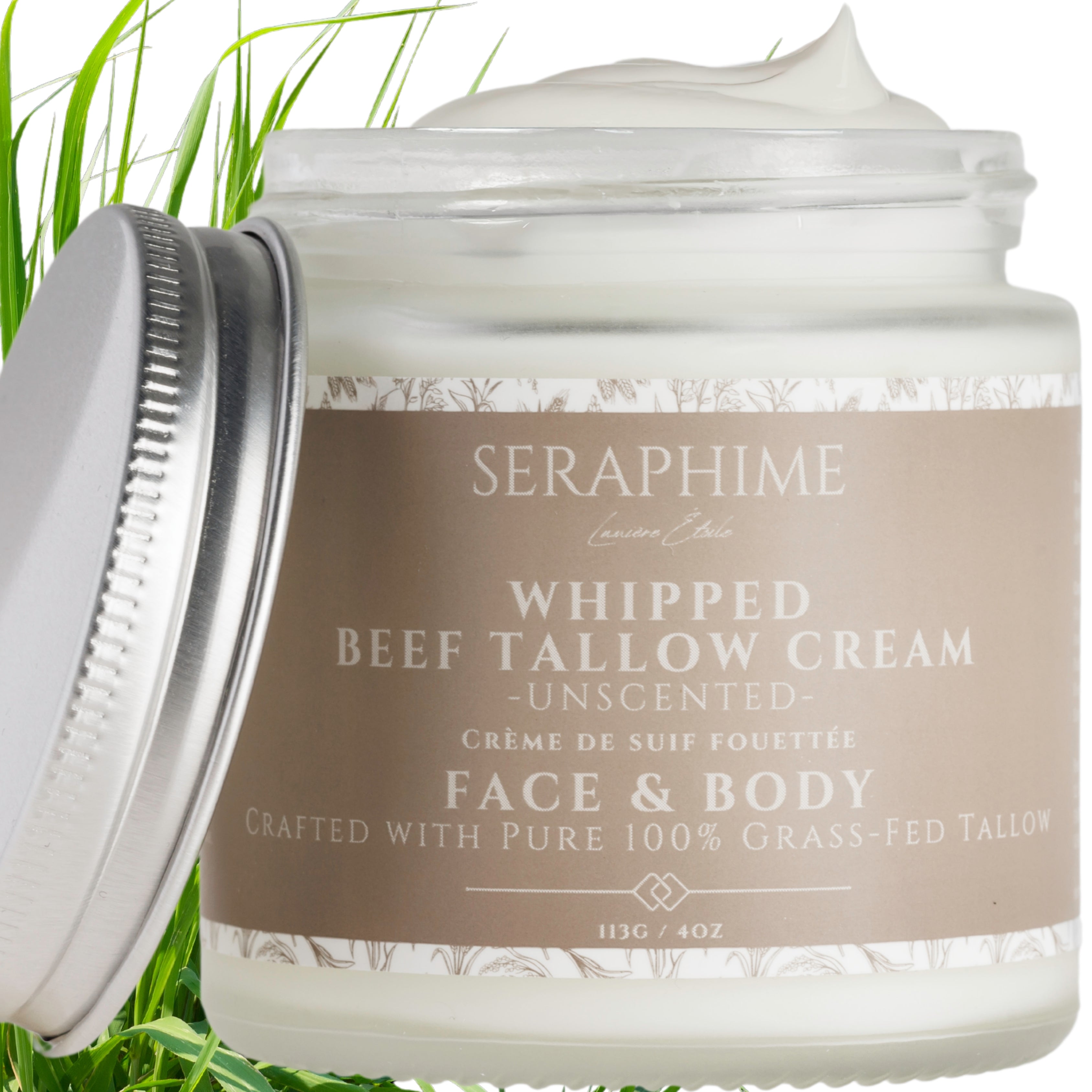 Whipped Beef Tallow Cream (Unscented)