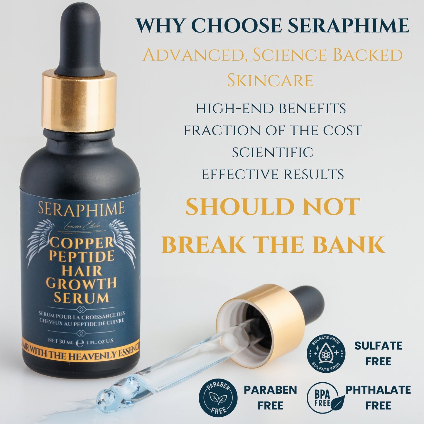 Copper Peptide Serum for Hair Growth and Scalp Care
