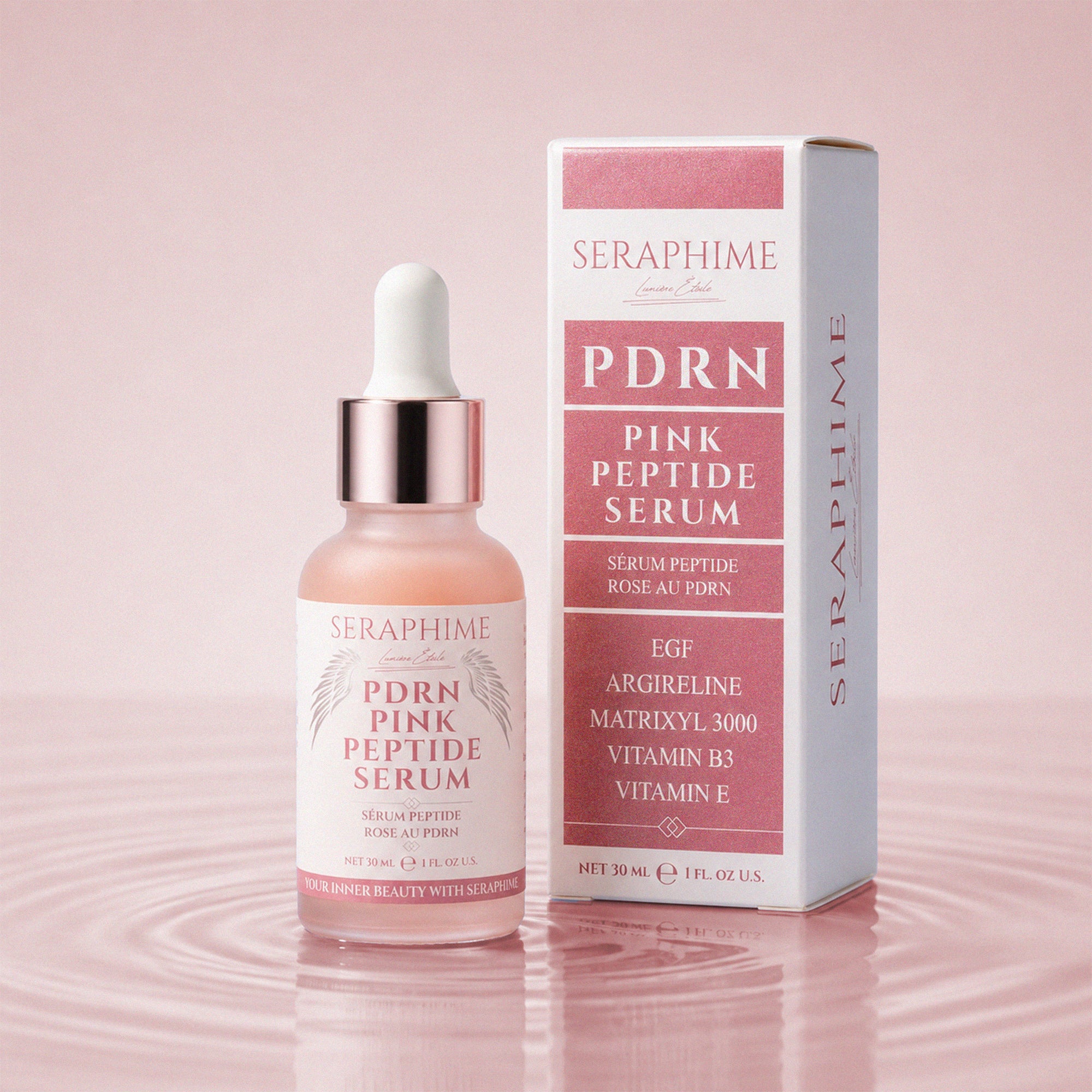 PDRN Salmon DNA Pink Peptide Serum with EGF, Argireline & Matrixyl 3000