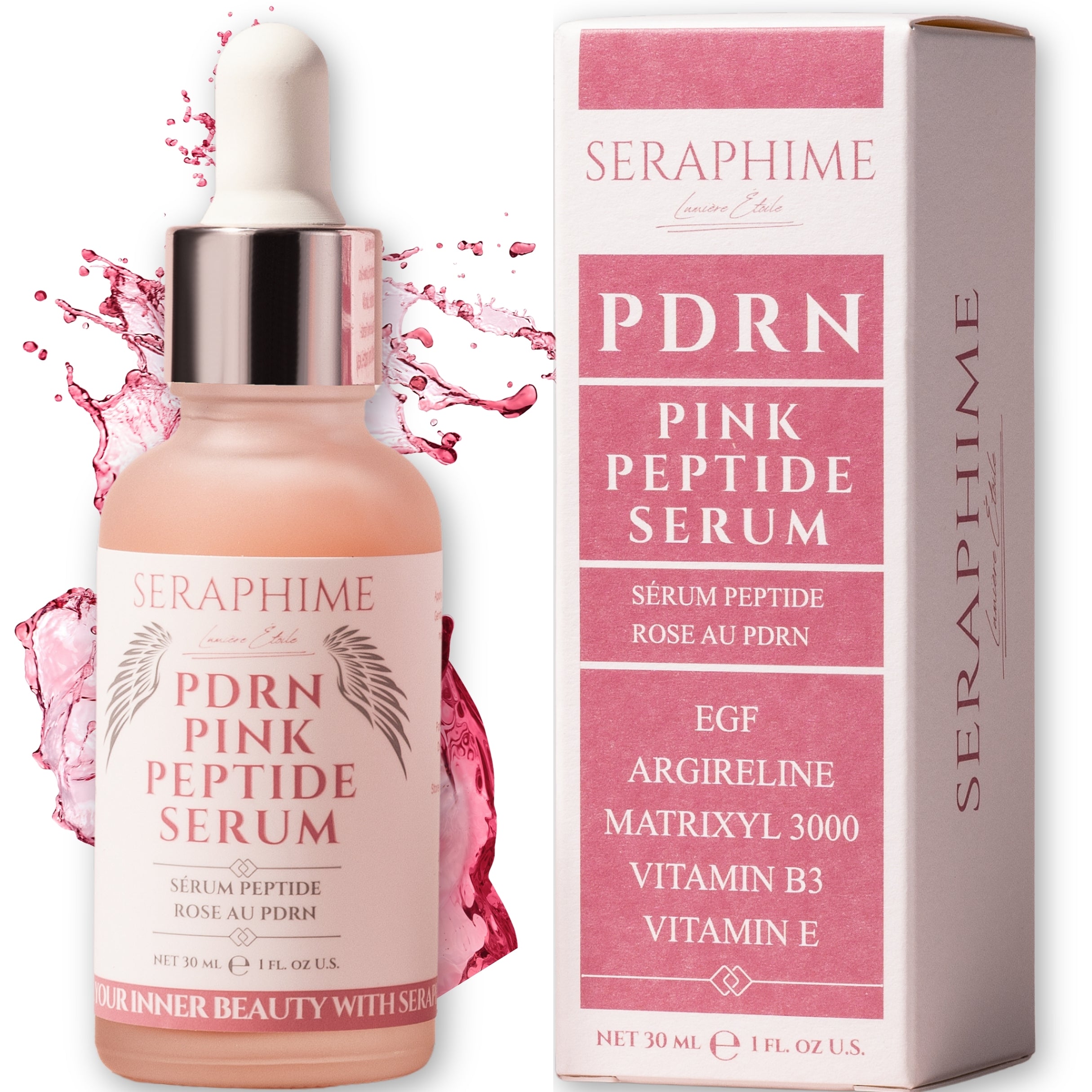 PDRN Salmon DNA Pink Peptide Serum with EGF, Argireline & Matrixyl 3000