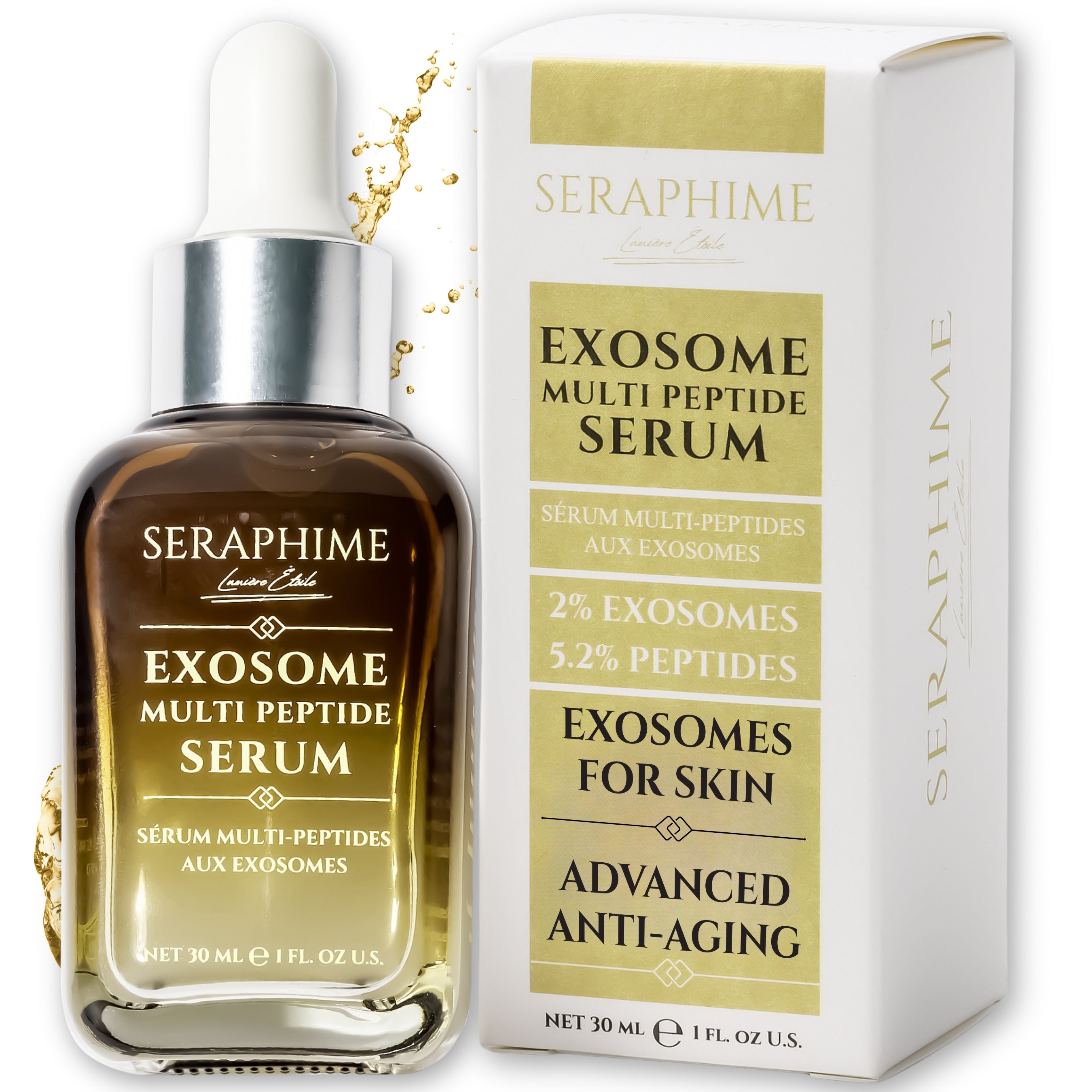Exosomes Multi-Peptide Serum with 2% Exosomes, Argireline, GHK-CU Copper Peptides & EGF