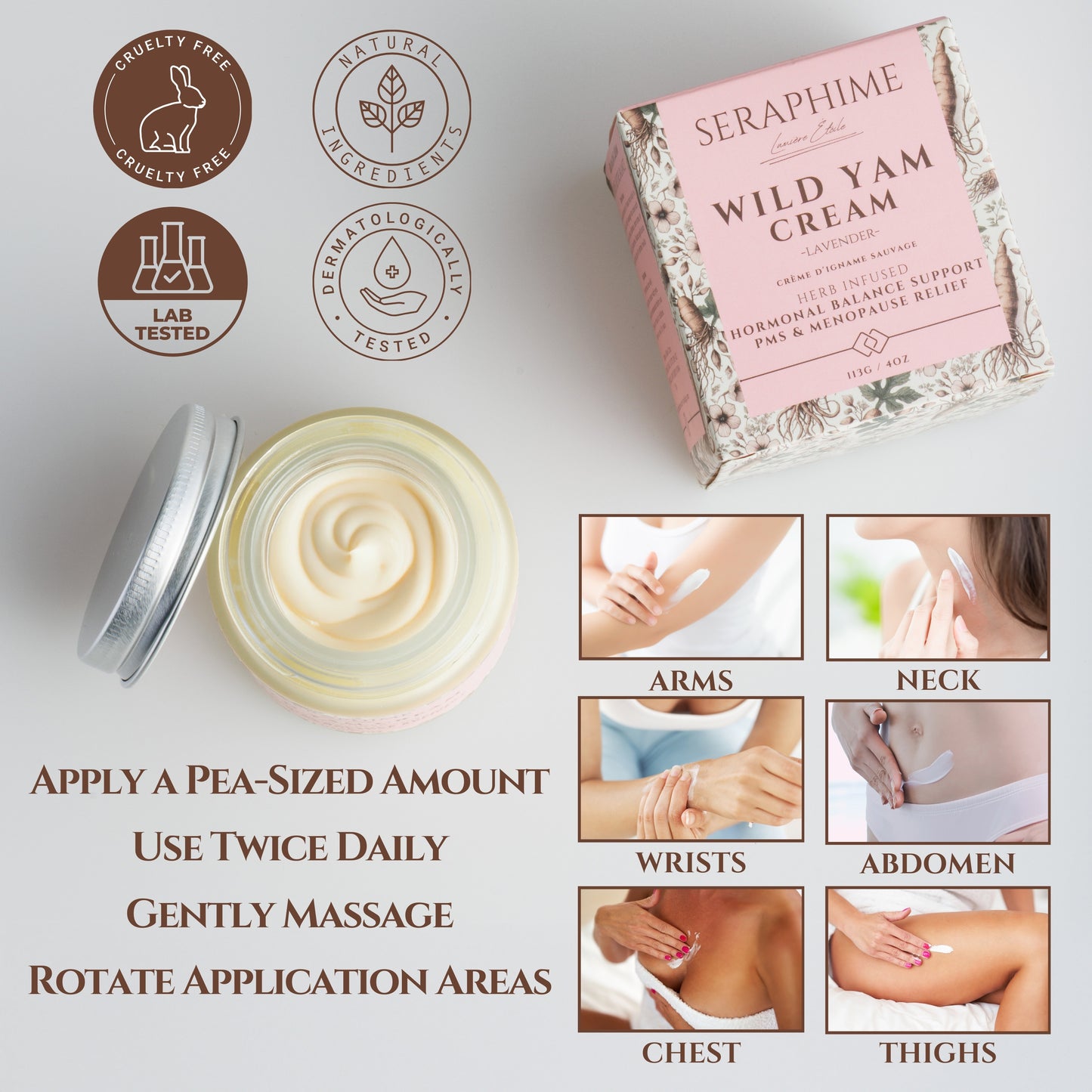 Wild Yam Cream for Hormone Balance (Lavender)