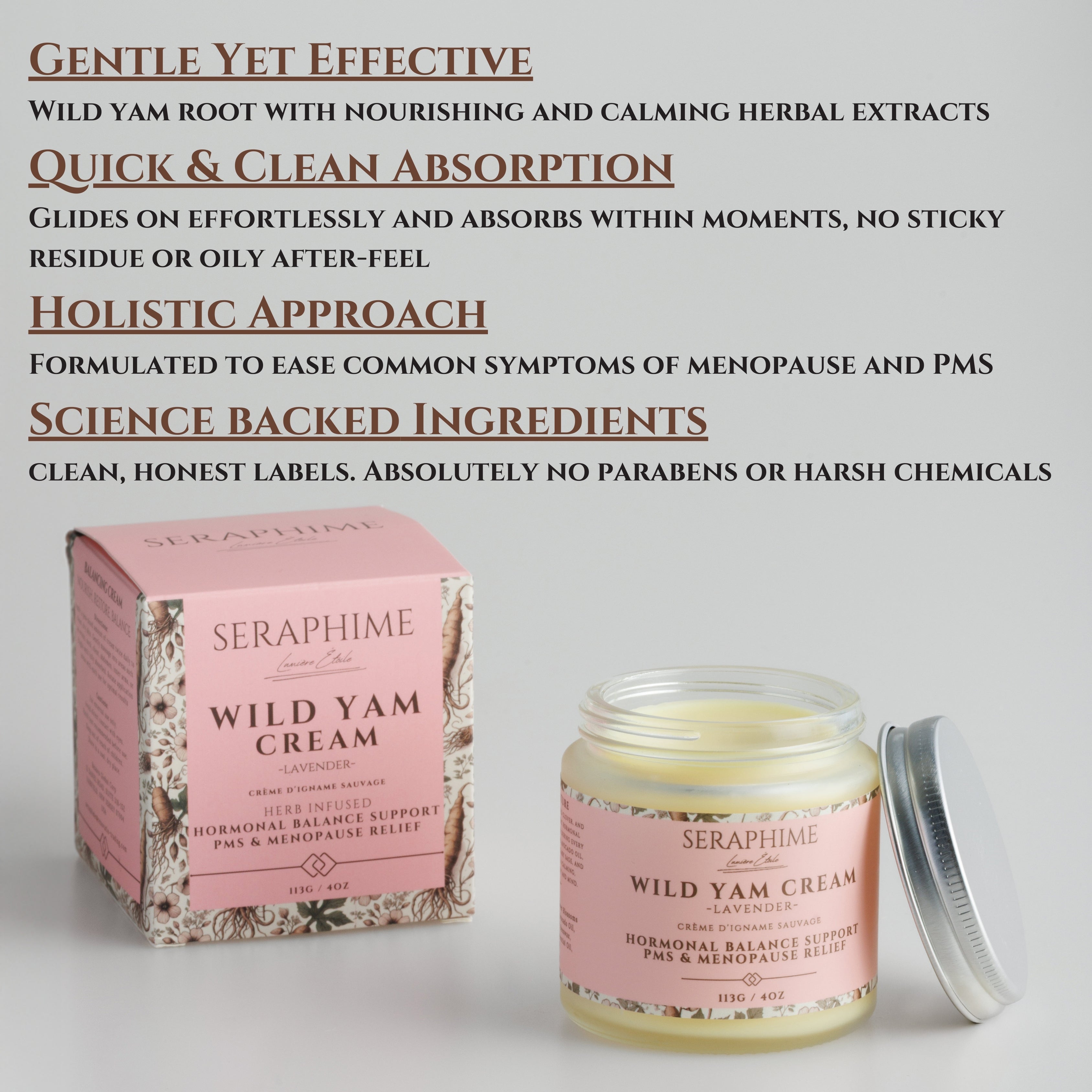Wild Yam Cream for Hormone Balance (Lavender)
