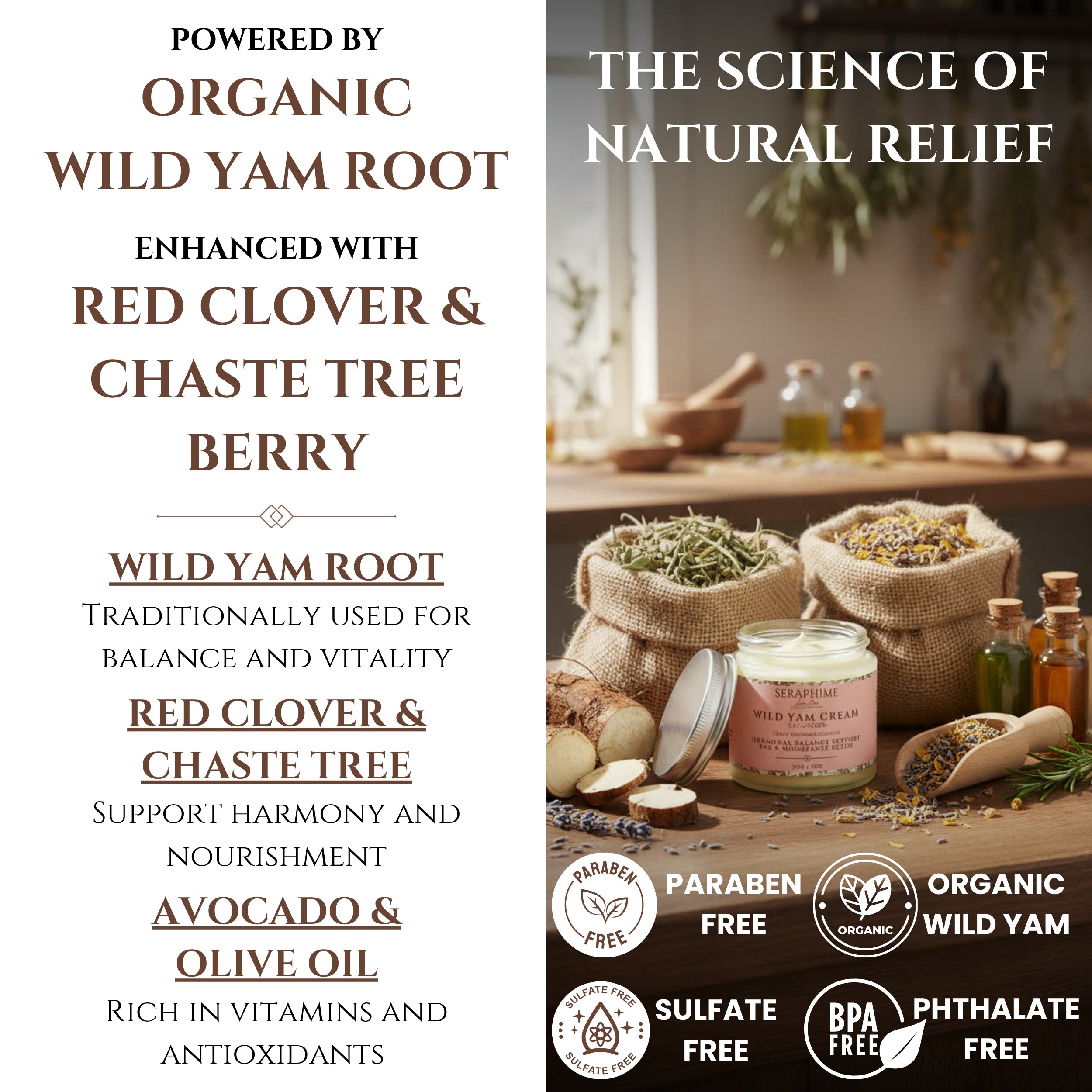 Wild Yam Cream for Hormone Balance (Lavender)