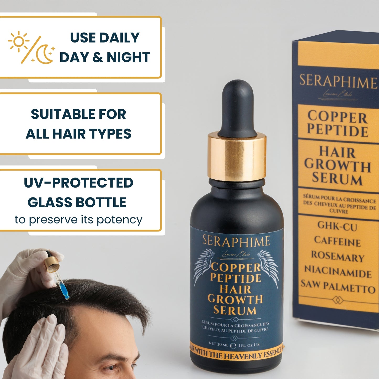 Copper Peptide Serum for Hair Growth and Scalp Care