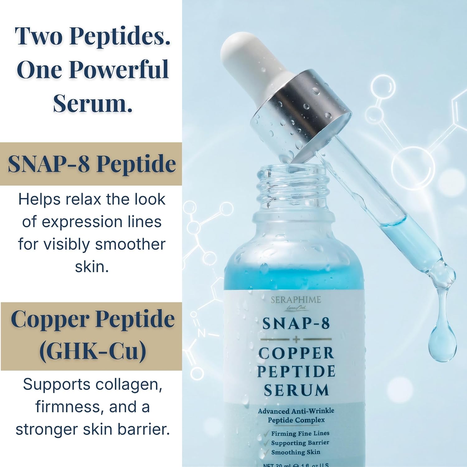 Snap 8 Peptide Serum with 1% GHK-CU Copper Peptide