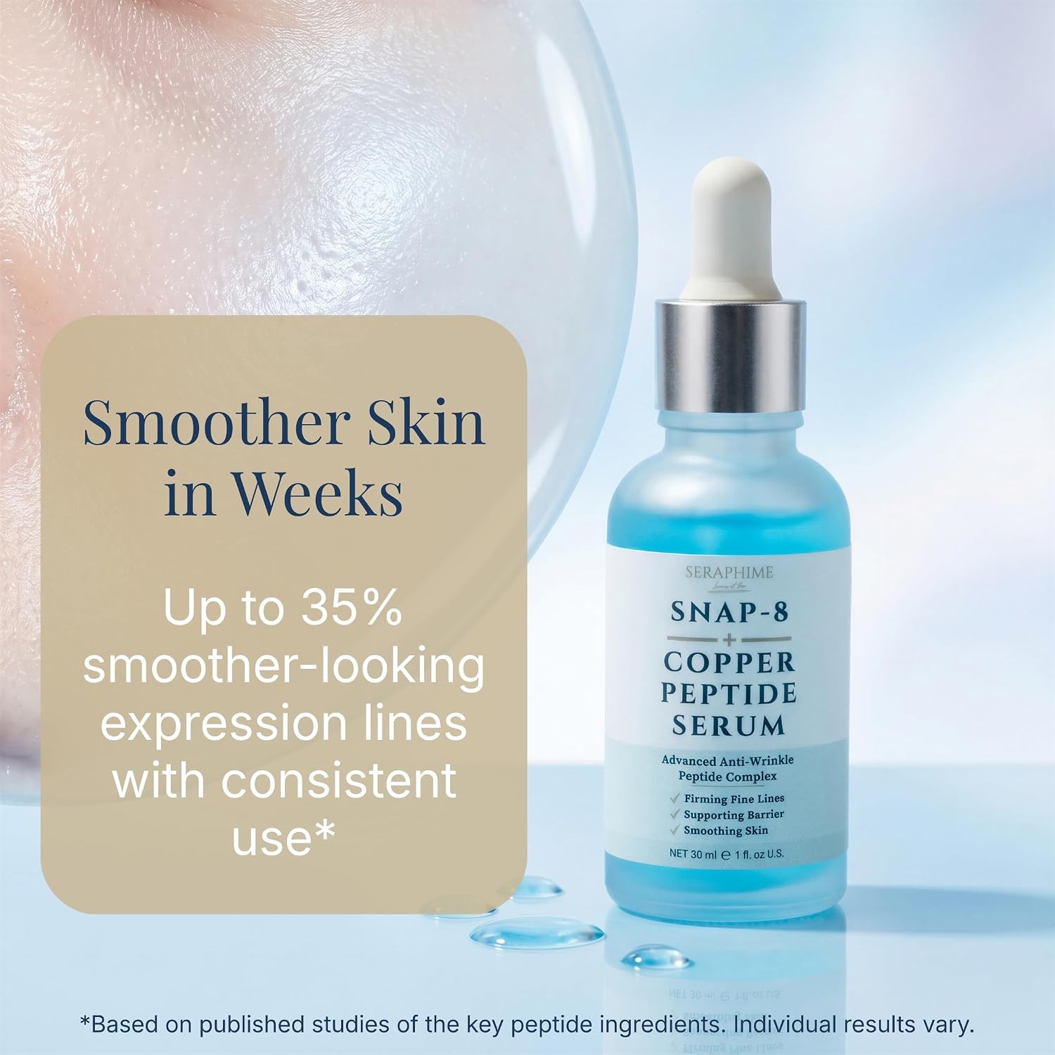 Snap 8 Peptide Serum with 1% GHK-CU Copper Peptide