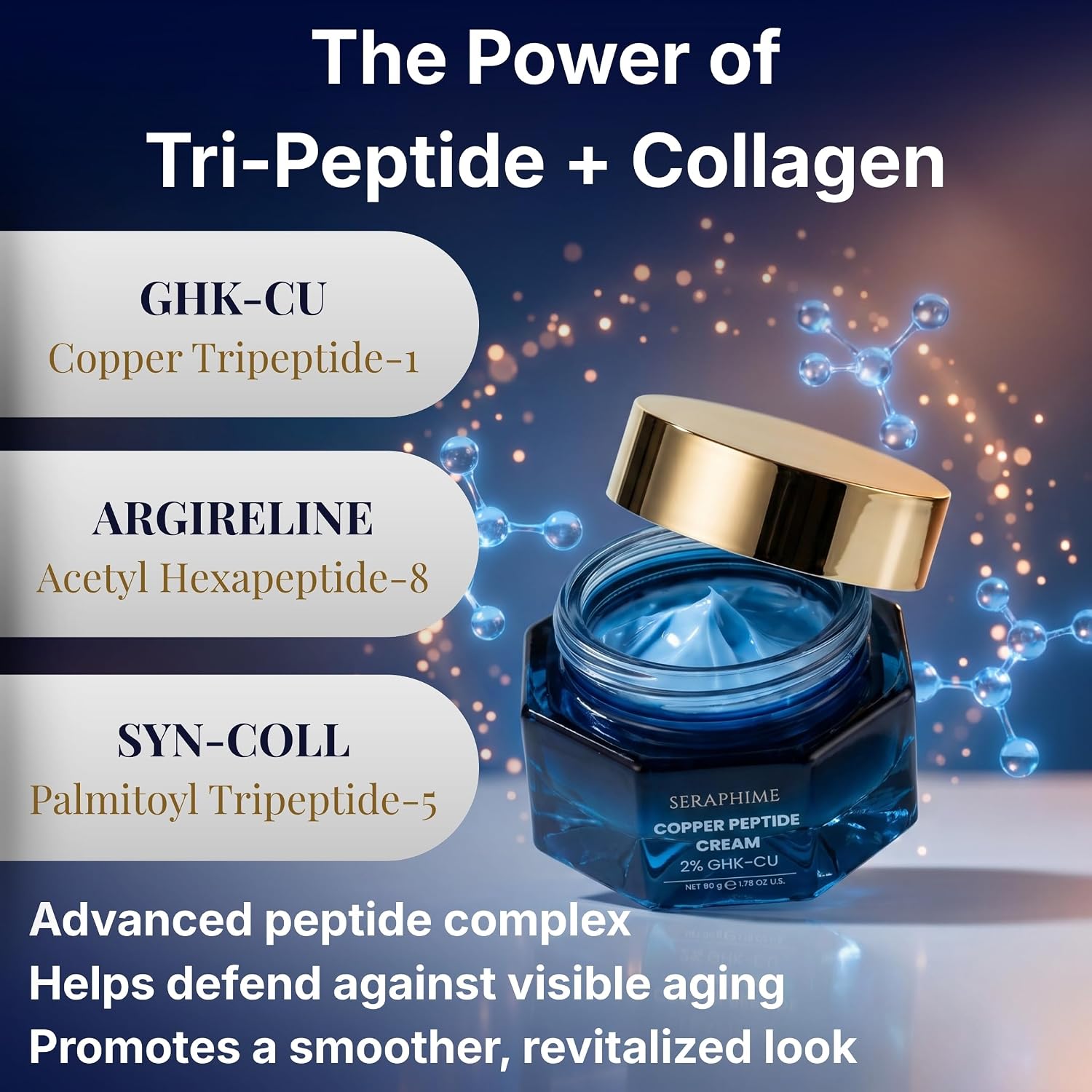 Copper Peptide Cream – GHK-Cu Peptide Face Moisturizer with Topical Copper Peptides