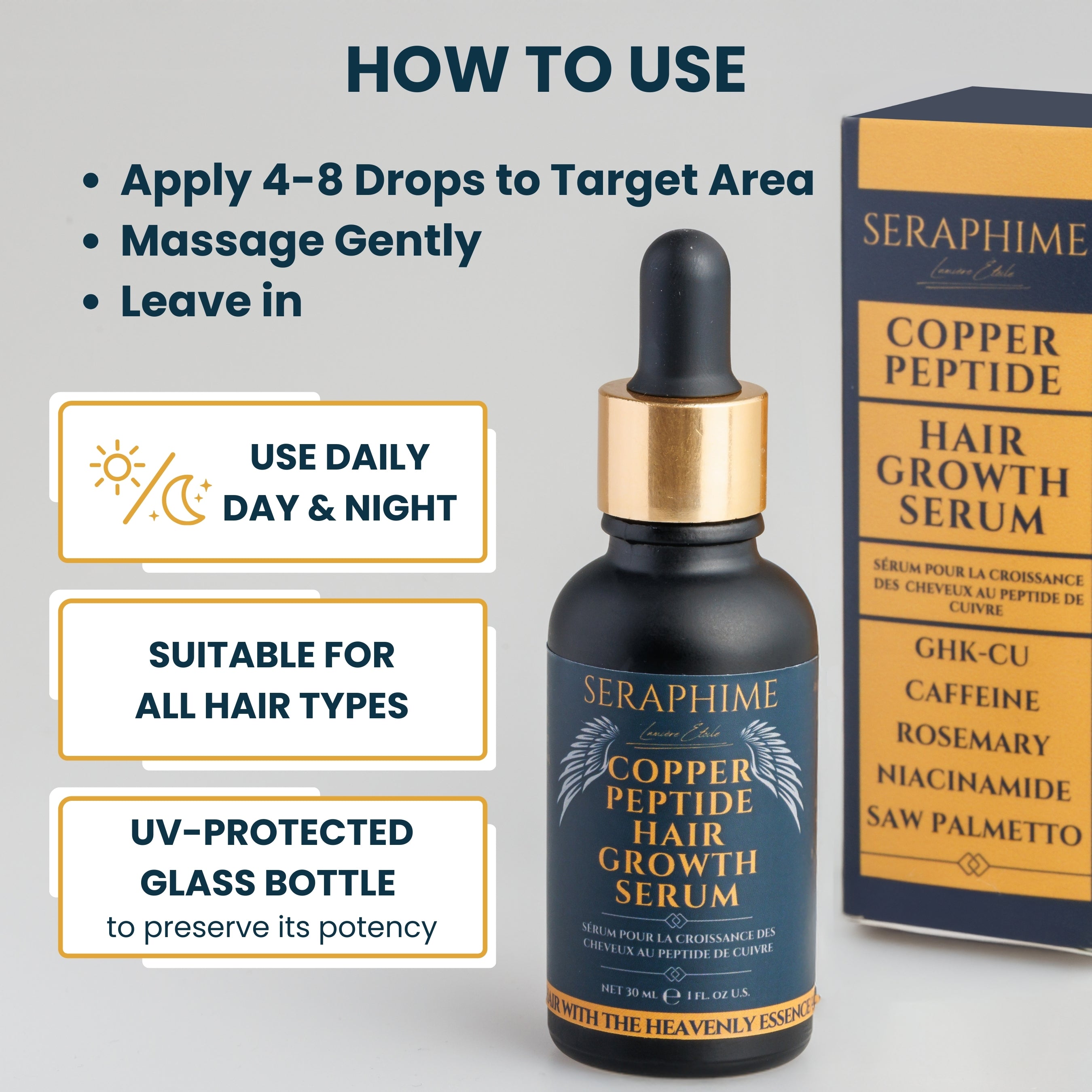 2% GHK-CU Copper Peptide Serum for Hair Growth and Scalp Care Seraphime 2% GHK-CU Copper Peptide Serum for Hair Growth and Scalp Care Seraphime