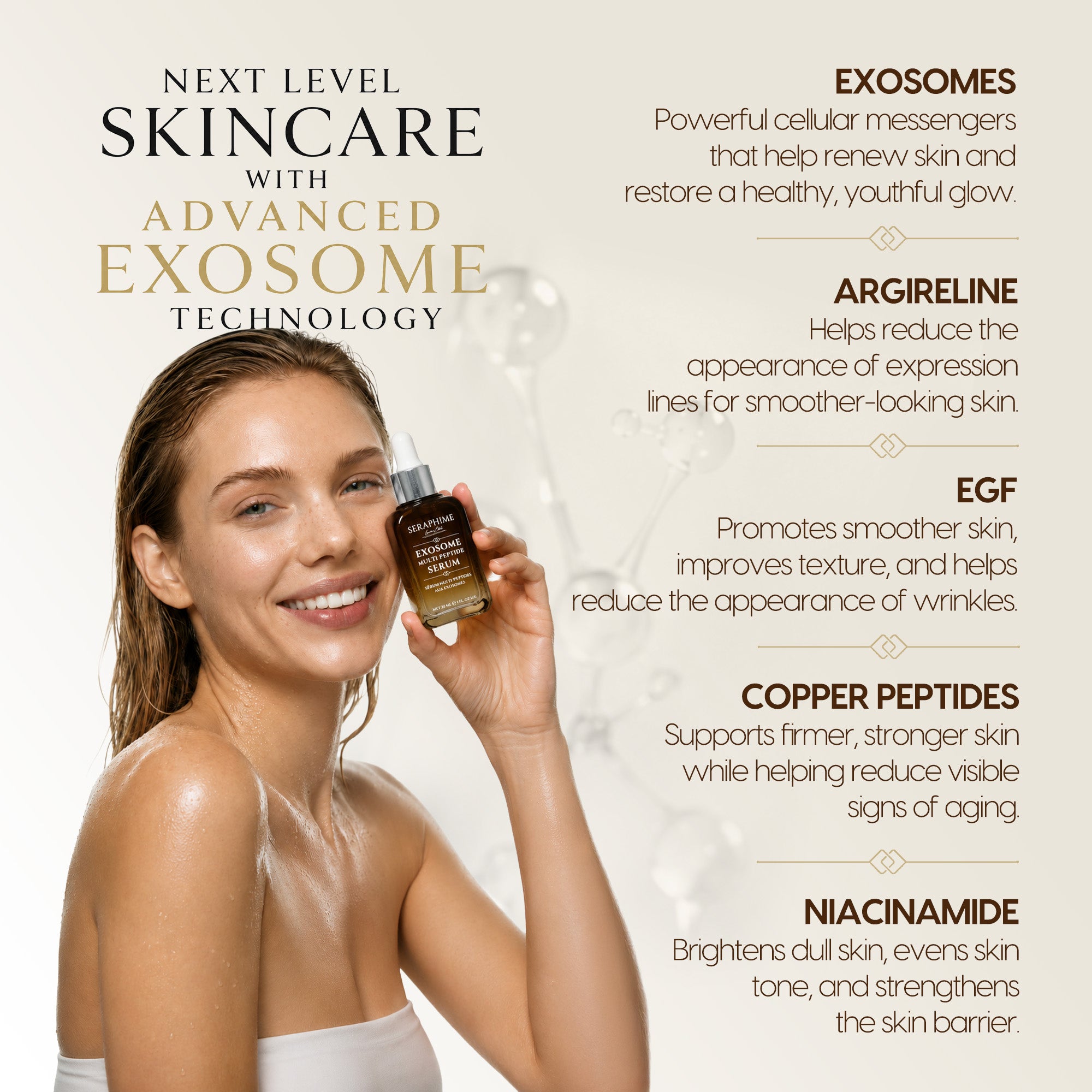 Exosomes for Skin Serum – Anti-Aging Multi Peptide Serum for Face, Fine Lines & Microneedling