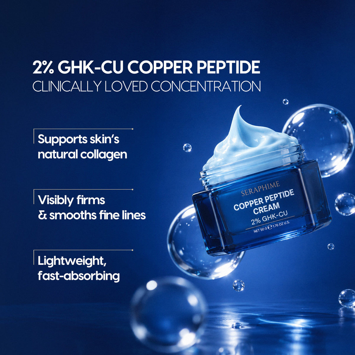 Copper Peptide Cream – GHK-Cu Peptide Face Moisturizer with Topical Copper Peptides